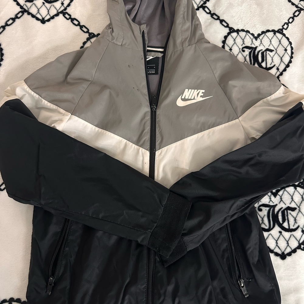 Nike Grey & Black Windbreaker Jacket kids